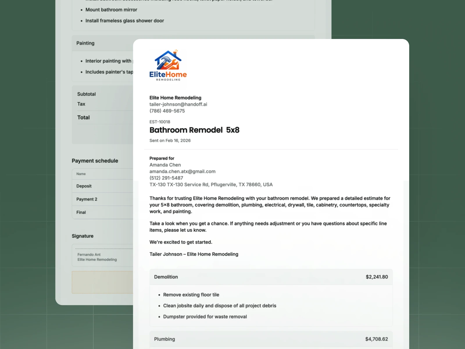 Dashboard screenshot