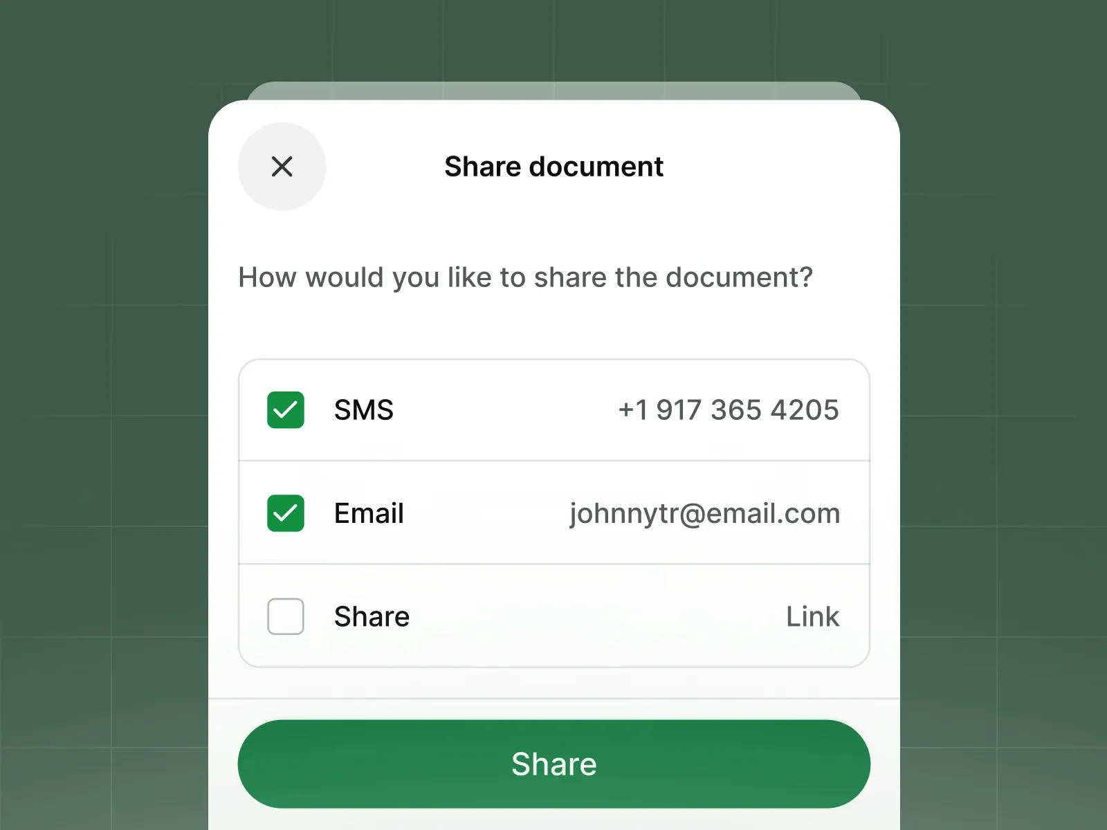 Screenshot of workflow use cases