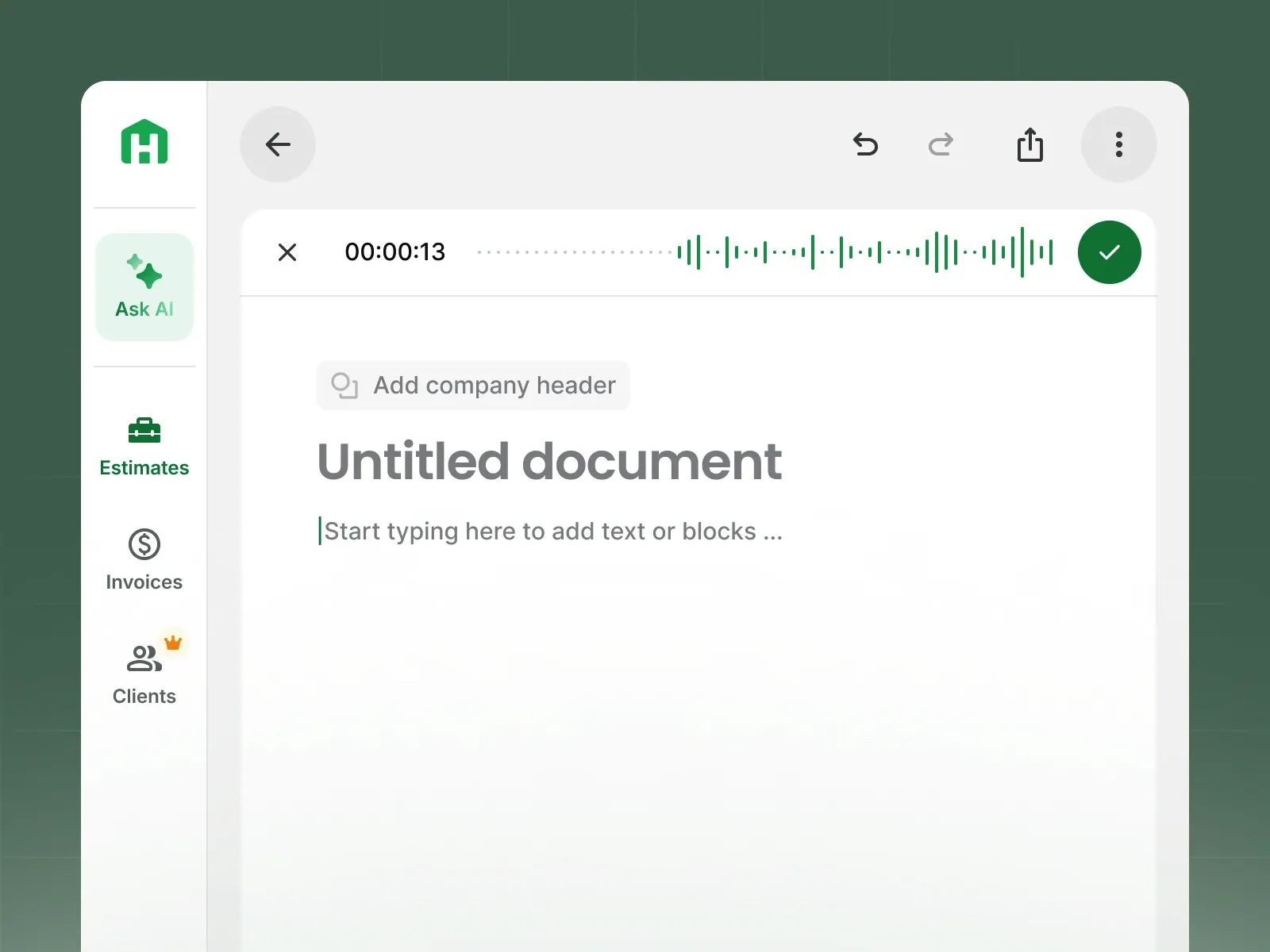 Dashboard screenshot