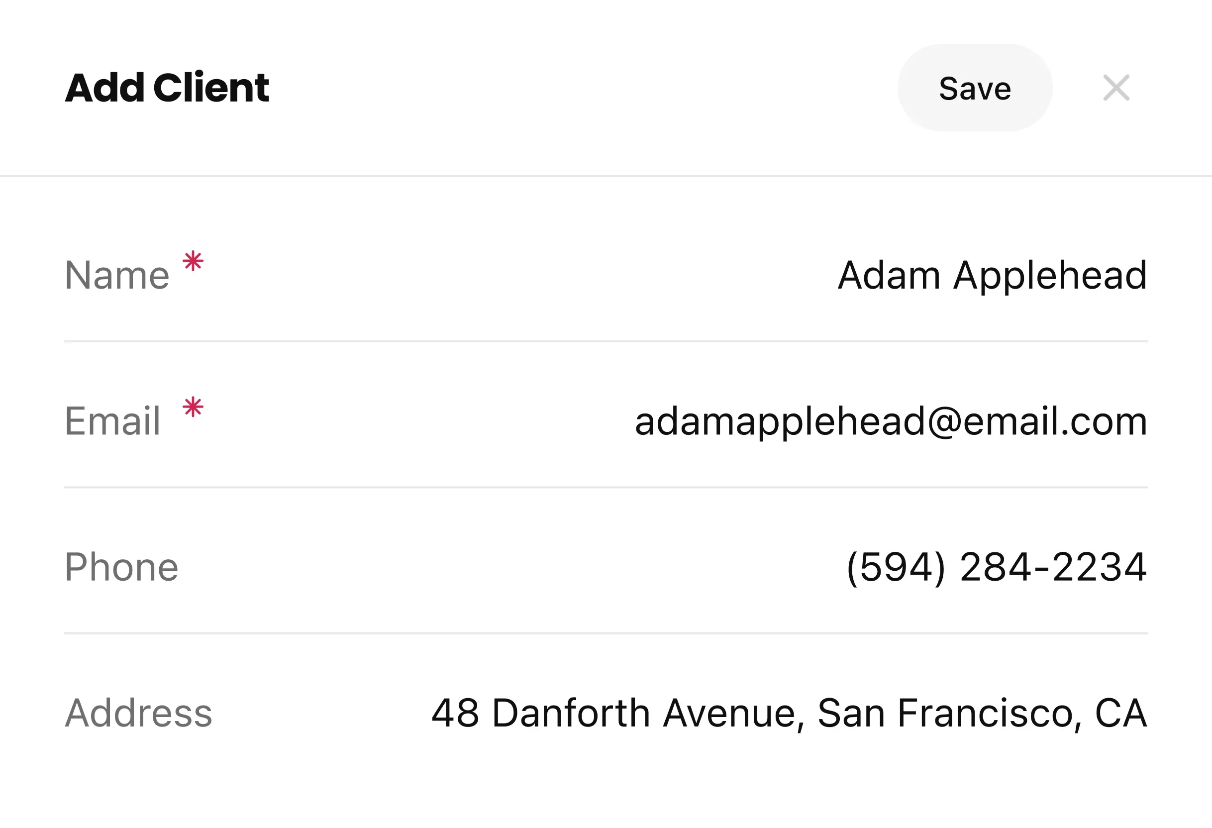 Centralized CRM screenshot