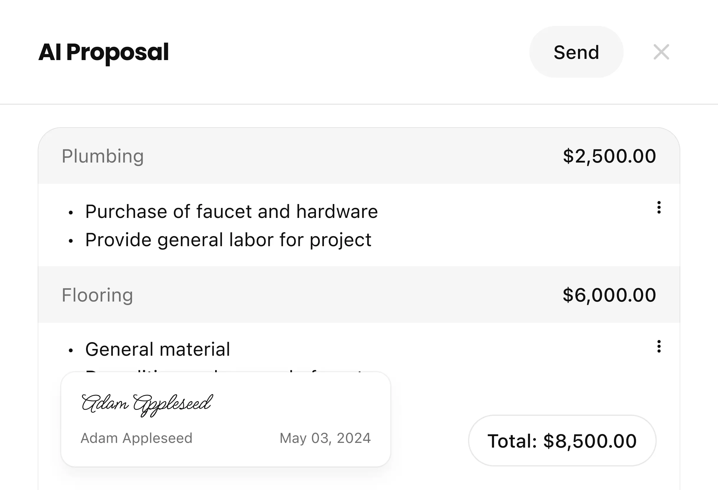 Proposals screenshot