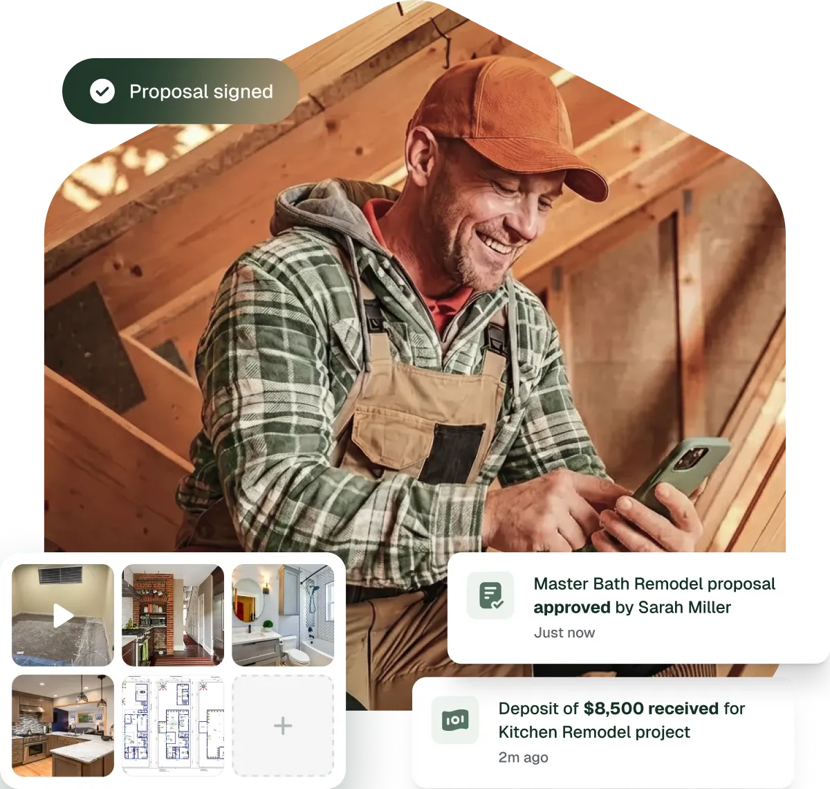 Remodeling contractor using Handoff on site